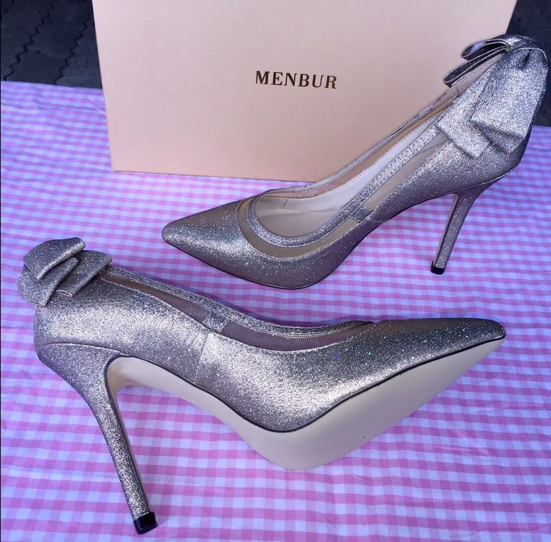 Pumps, the essence Menbur Schuhe, gold, Glitzer, Hochzeit
