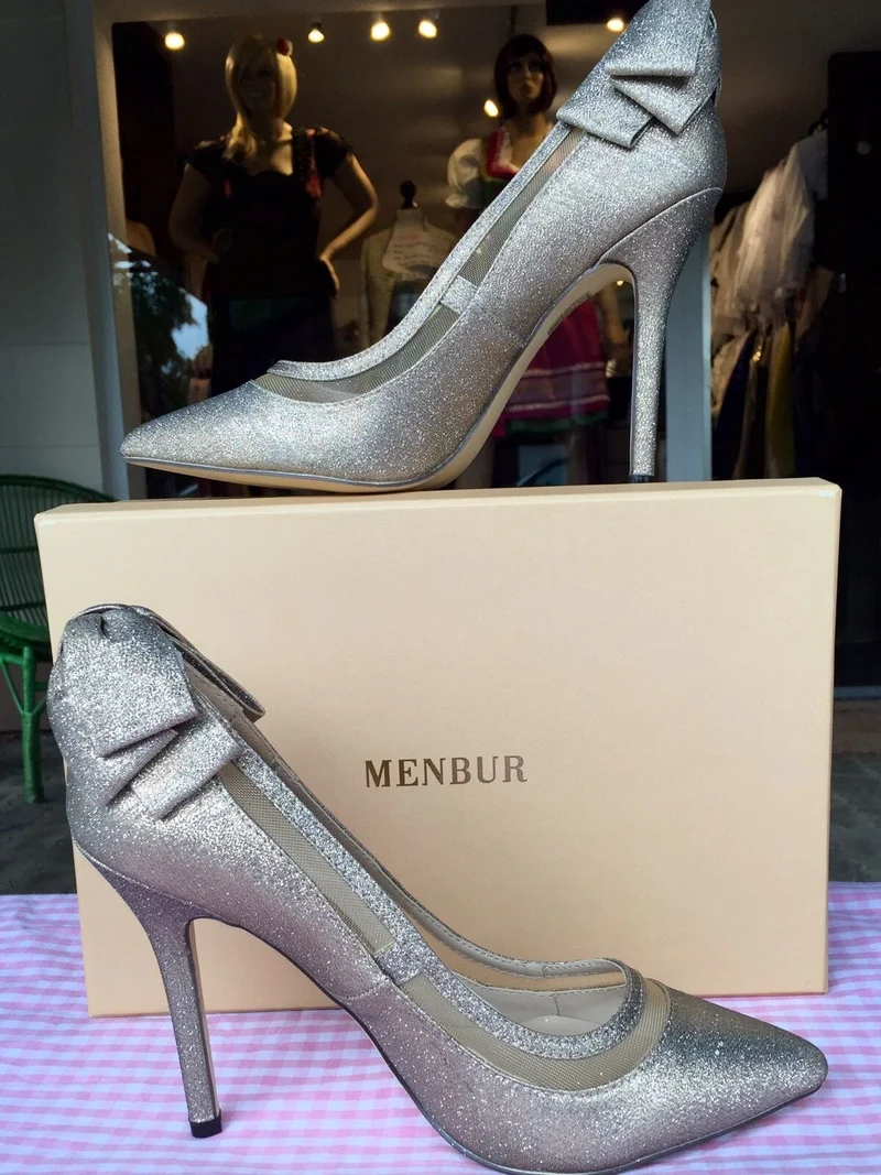 Pumps, the essence Menbur Schuhe, gold, Glitzer, Hochzeit