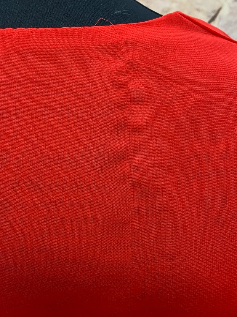 Vintage Bolero Rot mit Volantärmeln 1970er Jahre Gr. 36