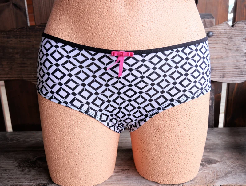 Panty Hipster, Slip, After Eden, schwarz/weiß, Grafikmuster