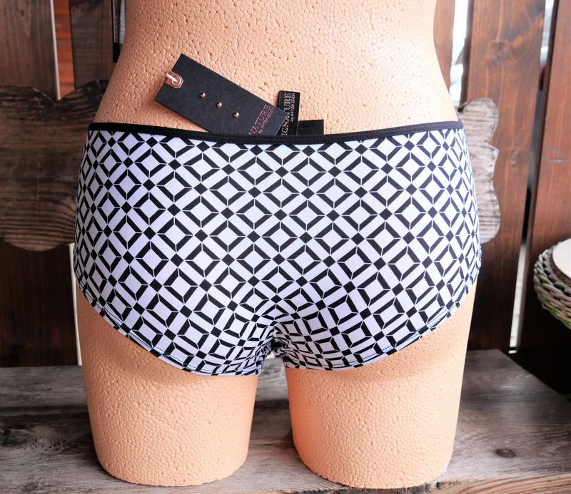 Panty Hipster, Slip, After Eden, schwarz/weiß, Grafikmuster
