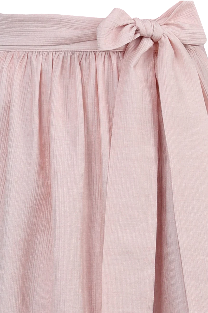 Midi-Dirndlschürze 75cm mit Crinkle-Struktur - blush