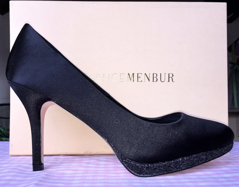 Pumps, The Essence Menbur Schuhe, Satin schwarz