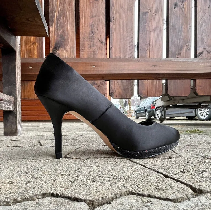 Pumps, The Essence Menbur Schuhe, Satin schwarz