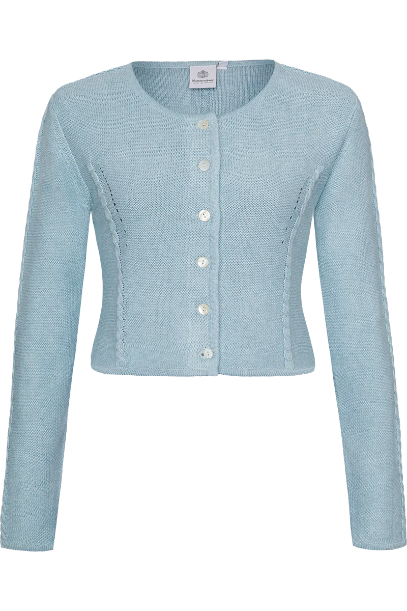 Damen Dirndljacke mit Perlmuttknöpfen - türkis
