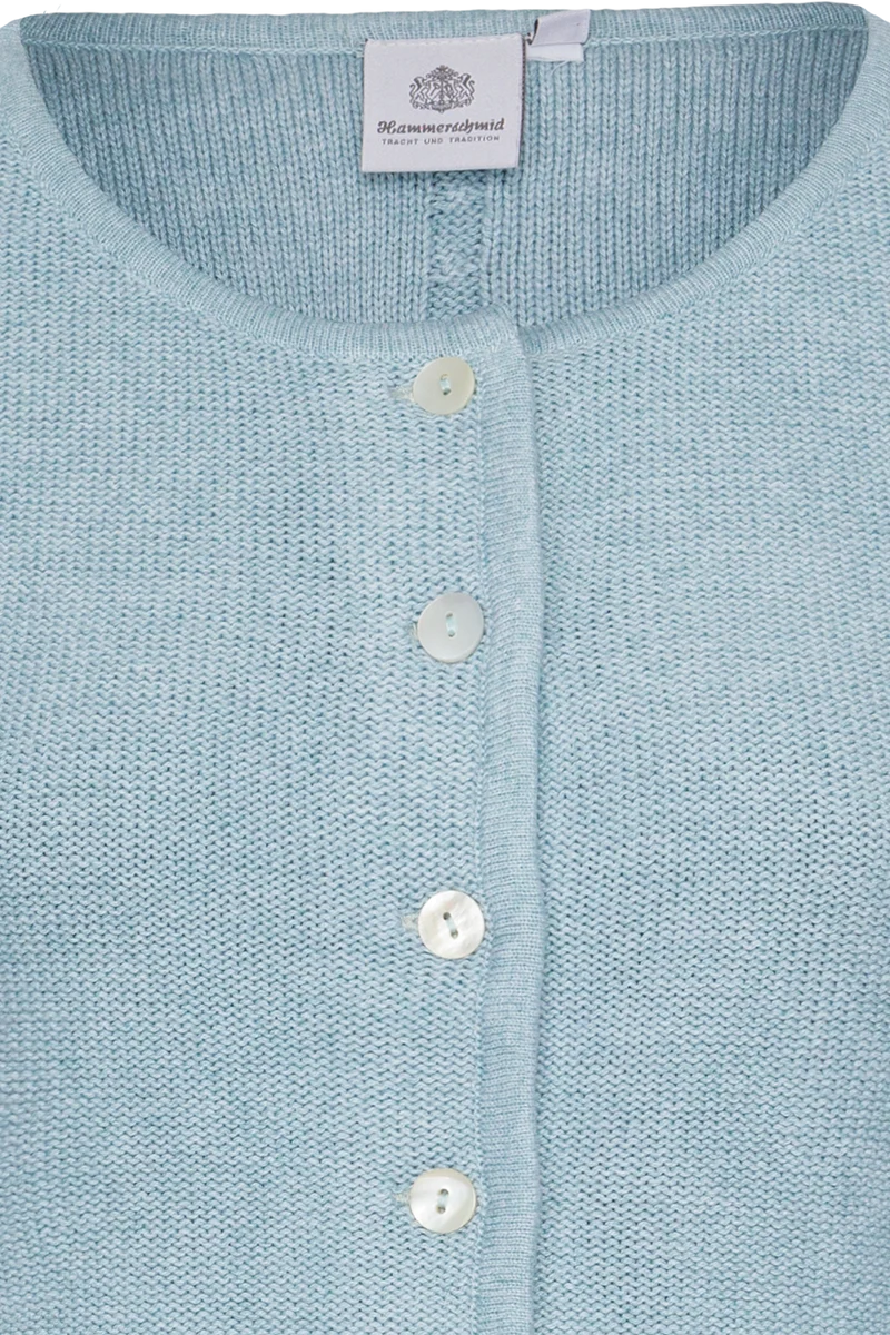 Damen Dirndljacke mit Perlmuttknöpfen - türkis
