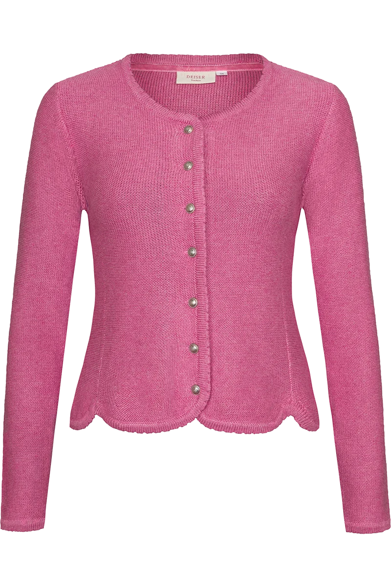 Damen Trachten-Strickjacke Dirndljacke - himbeere