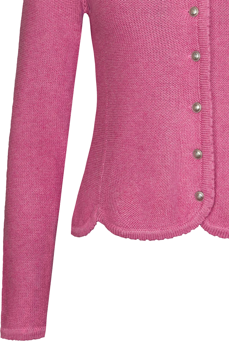 Damen Trachten-Strickjacke Dirndljacke - himbeere