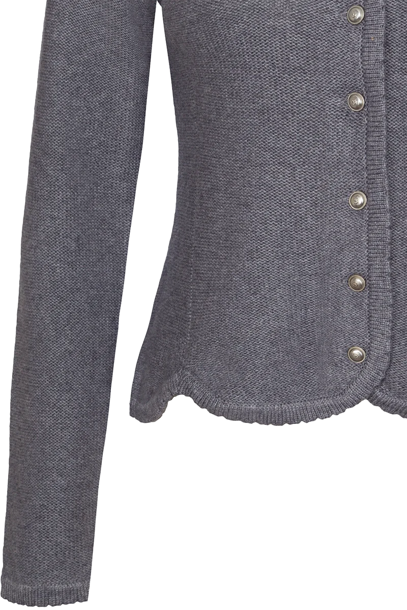 Damen Trachten-Strickjacke Dirndljacke - zinn