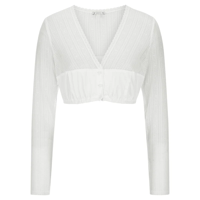 Dirndlbluse Nova Weiß