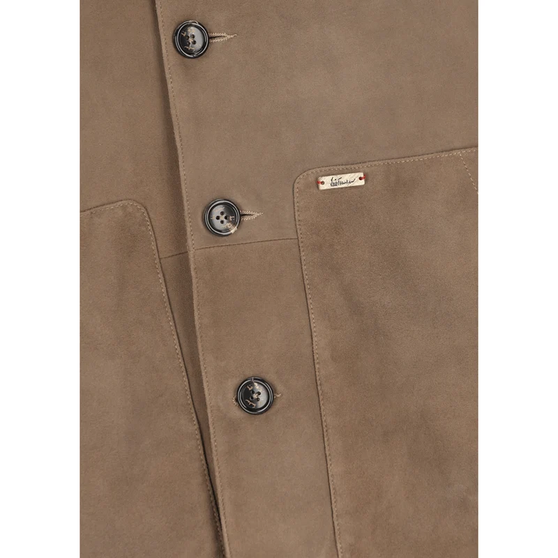 Jacke Lupoldo Ledermix in grau