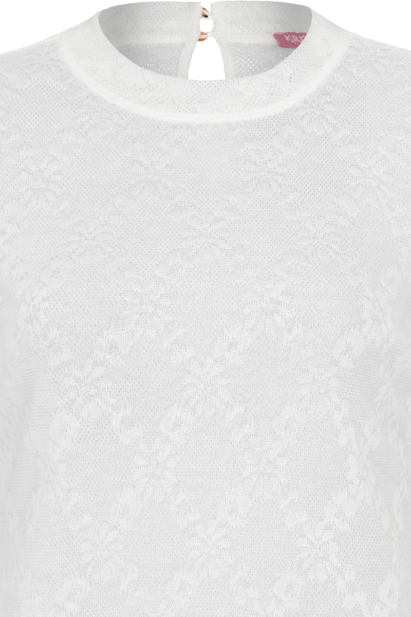 Damen Shirt mit Strickmuster und 3/4-Ärmeln