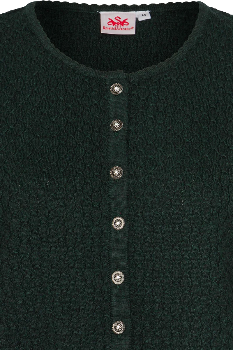 Dirndljacke traditionell mit Rundhalsausschnitt - dunkelgrün