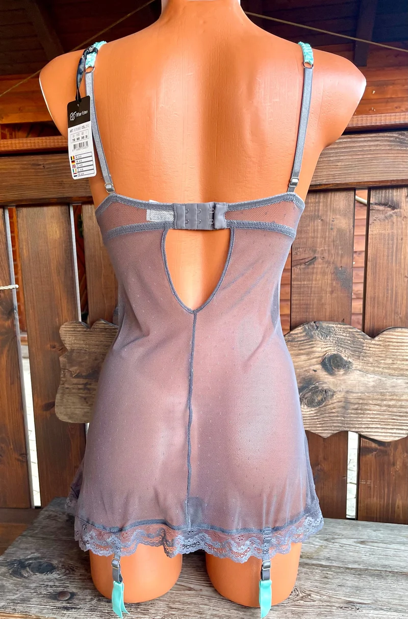 BH, Slipdress, After Eden, mint , grau, Spitze, Push up
