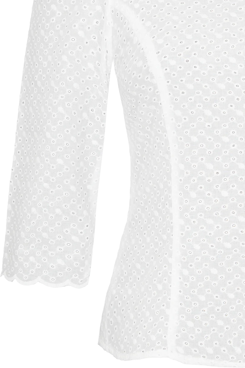 Damen Miederbluse mit Lochstickerei