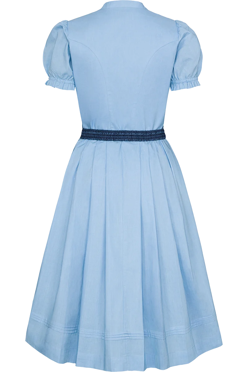 Dirndl aus Baumwolle mit Puffärmel - dunkelblau