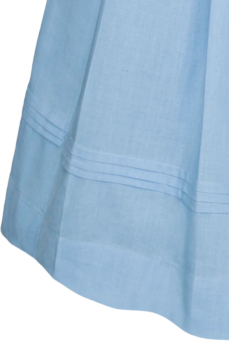 Dirndl aus Baumwolle mit Puffärmel - hellblau