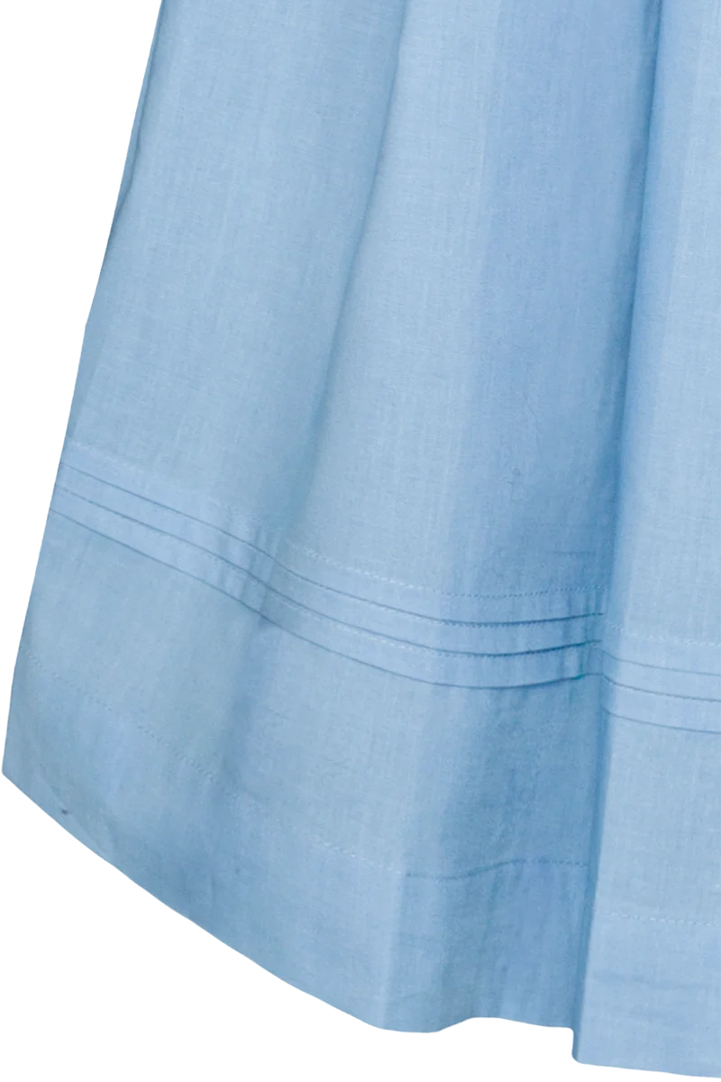Dirndl aus Baumwolle mit Puffärmel - hellblau