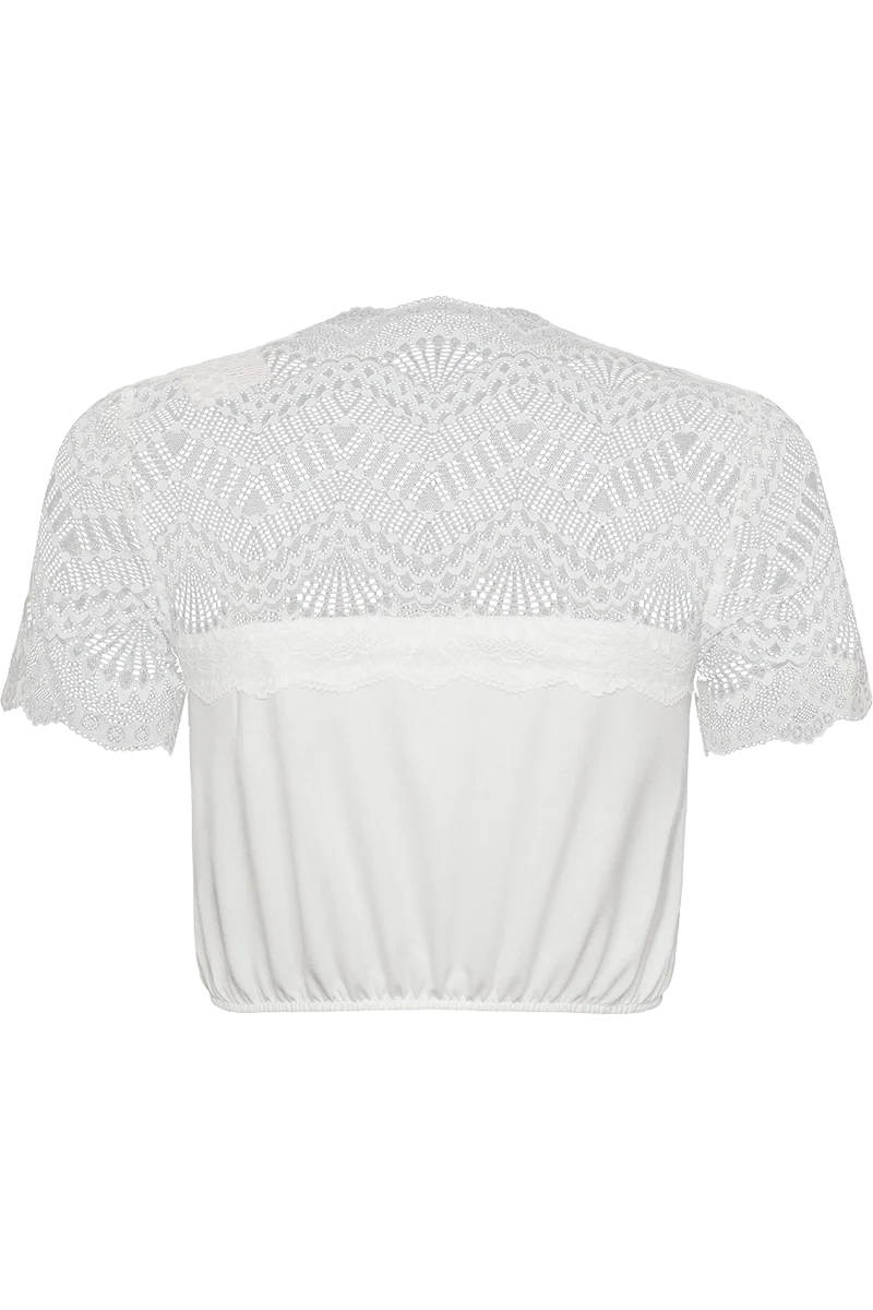 Elastische Dirndlbluse aus Spitze
