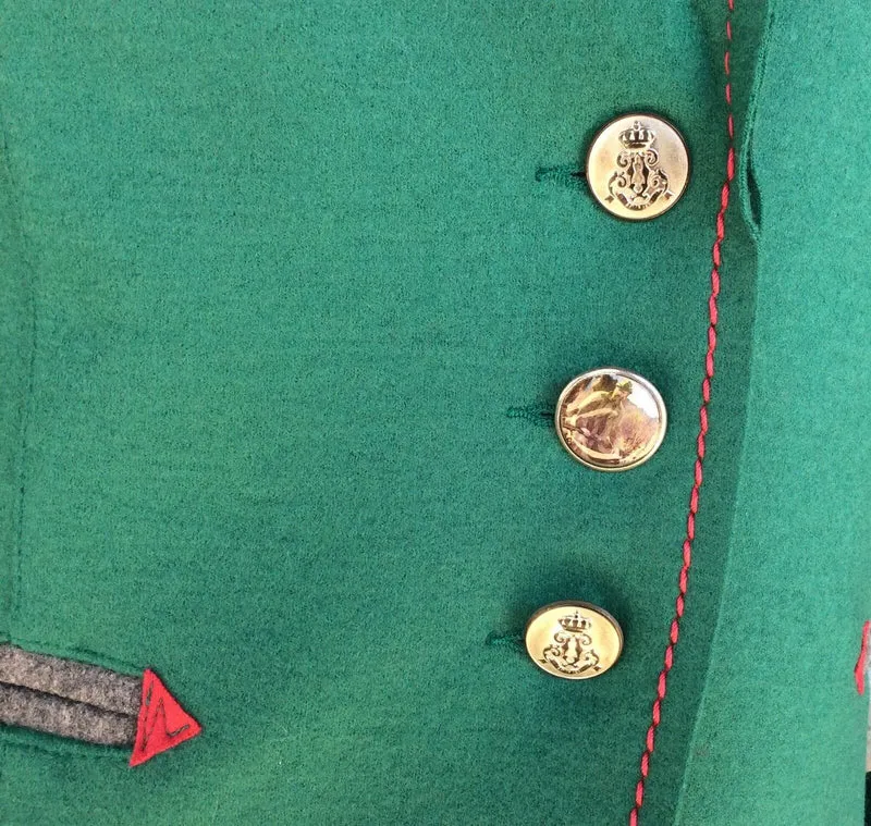 Trachten Jacke, von&zu Basset, grün, Walkjacke Blazer