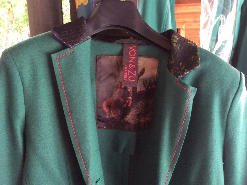Trachten Jacke, von&zu Basset, grün, Walkjacke Blazer