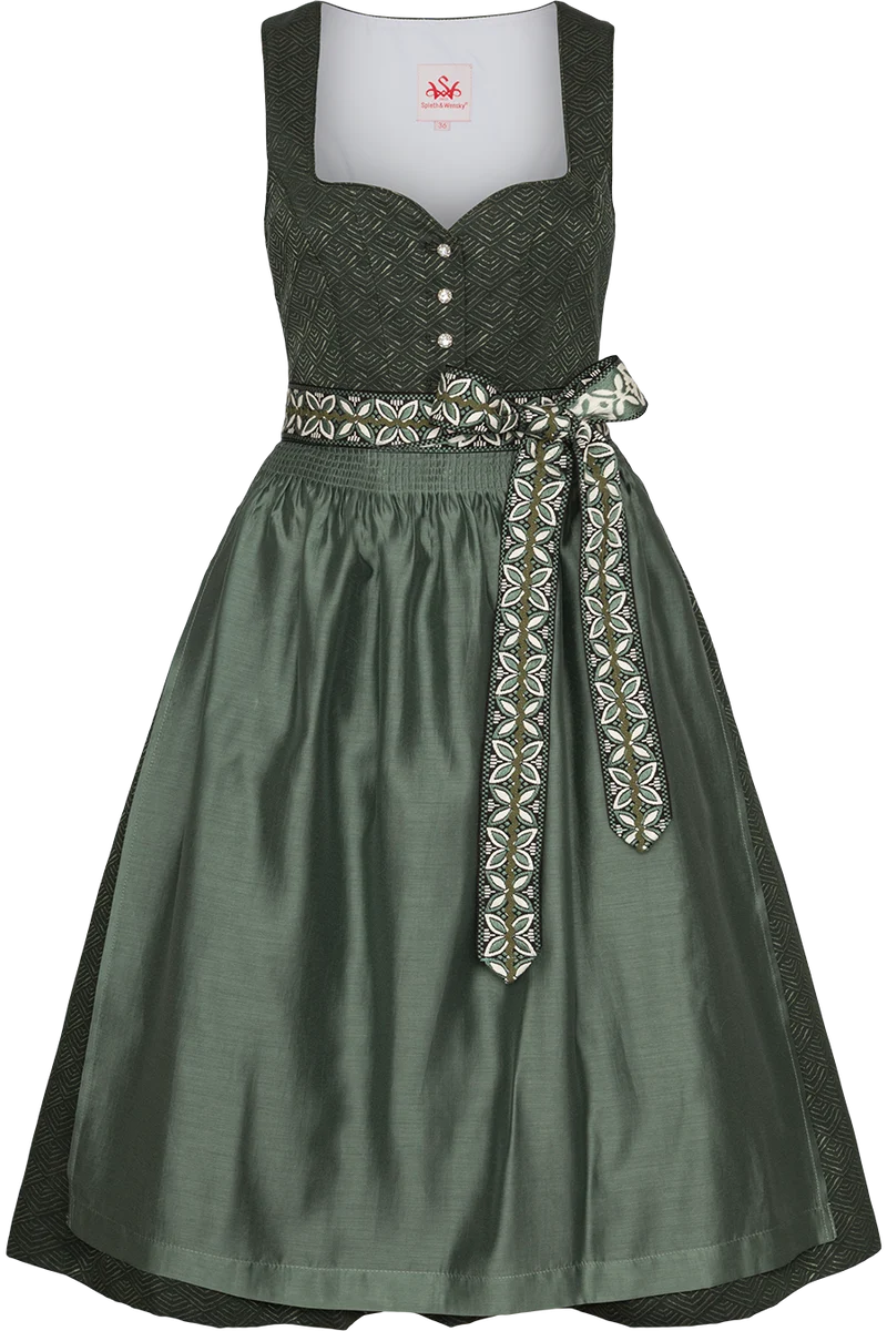 Midi-Dirndl mit herzförmigem Ausschnitt