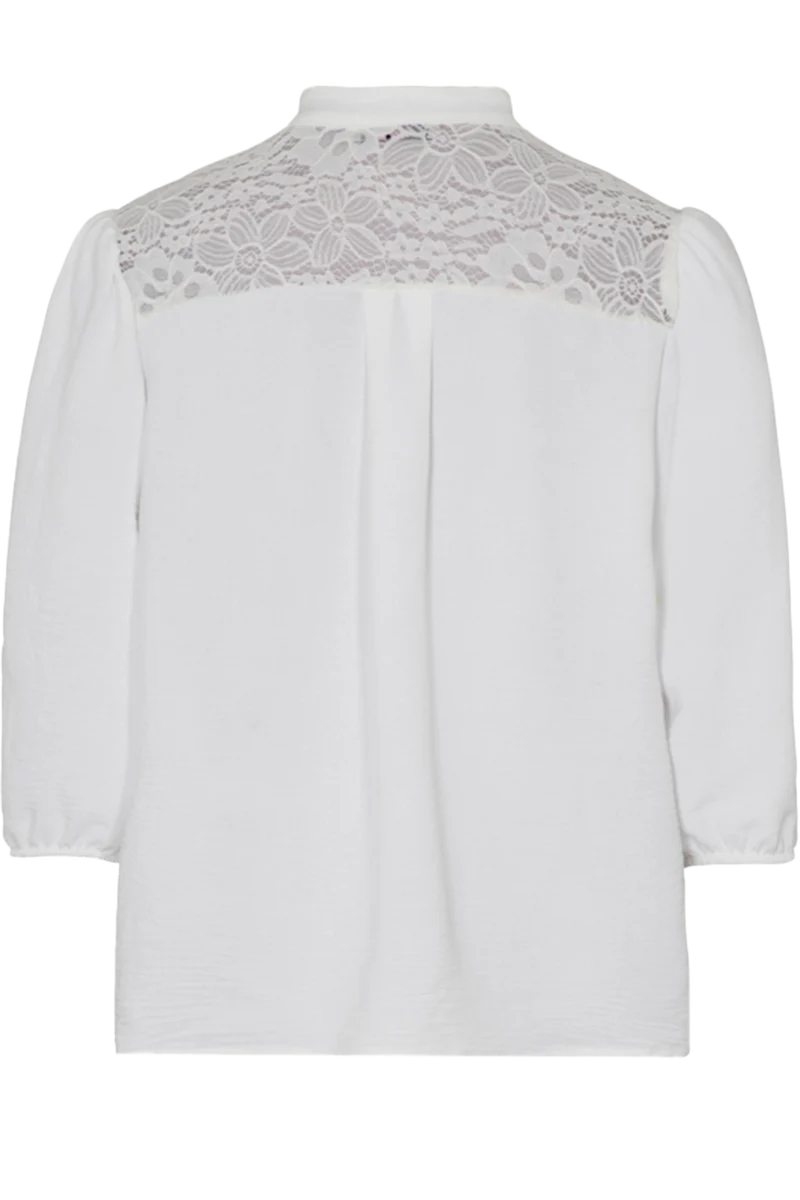 Damen Trachtenbluse mit 3/4-Arm und Glitzersteinen