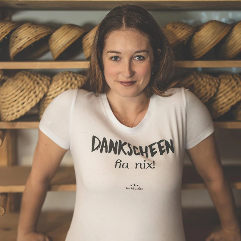 Damen T-Shirt "Dankscheen - fia nix!"