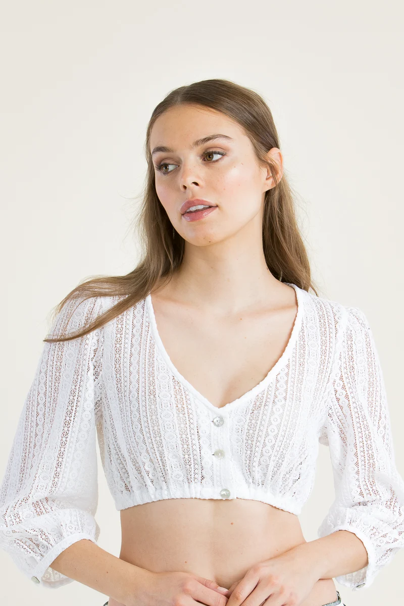 Berwin & Wolff Dirndlbluse Spitze Puffarm