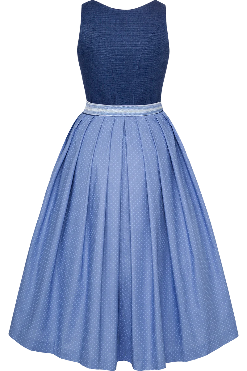 Langes Dirndl mit Leinenmieder