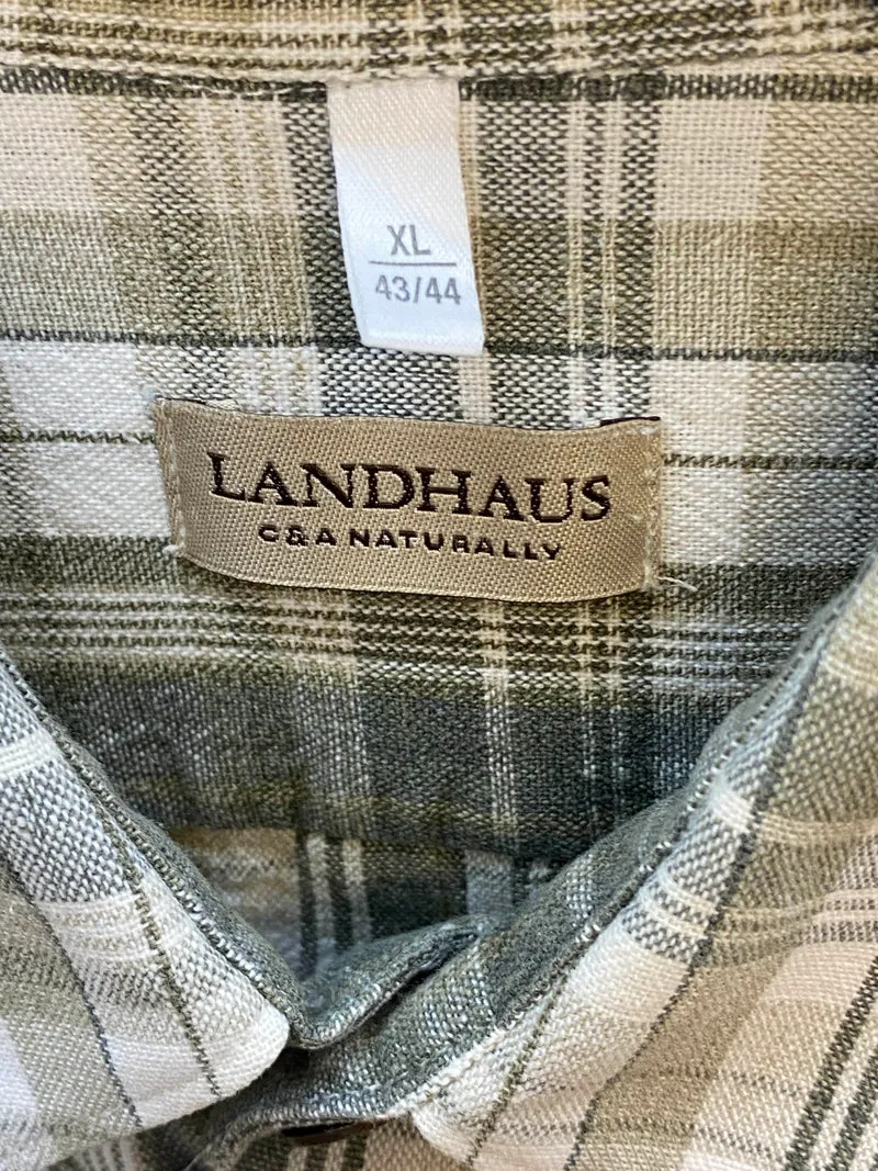 Trachtenhemd Herren kurzarm kariert Landhaus Gr. 43/44 XL