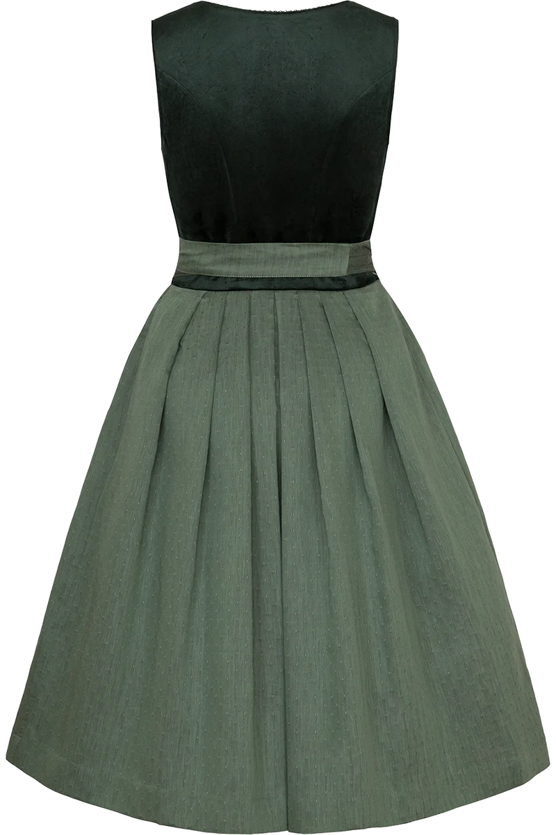 Midi-Samtdirndl mit Paillettenschürze