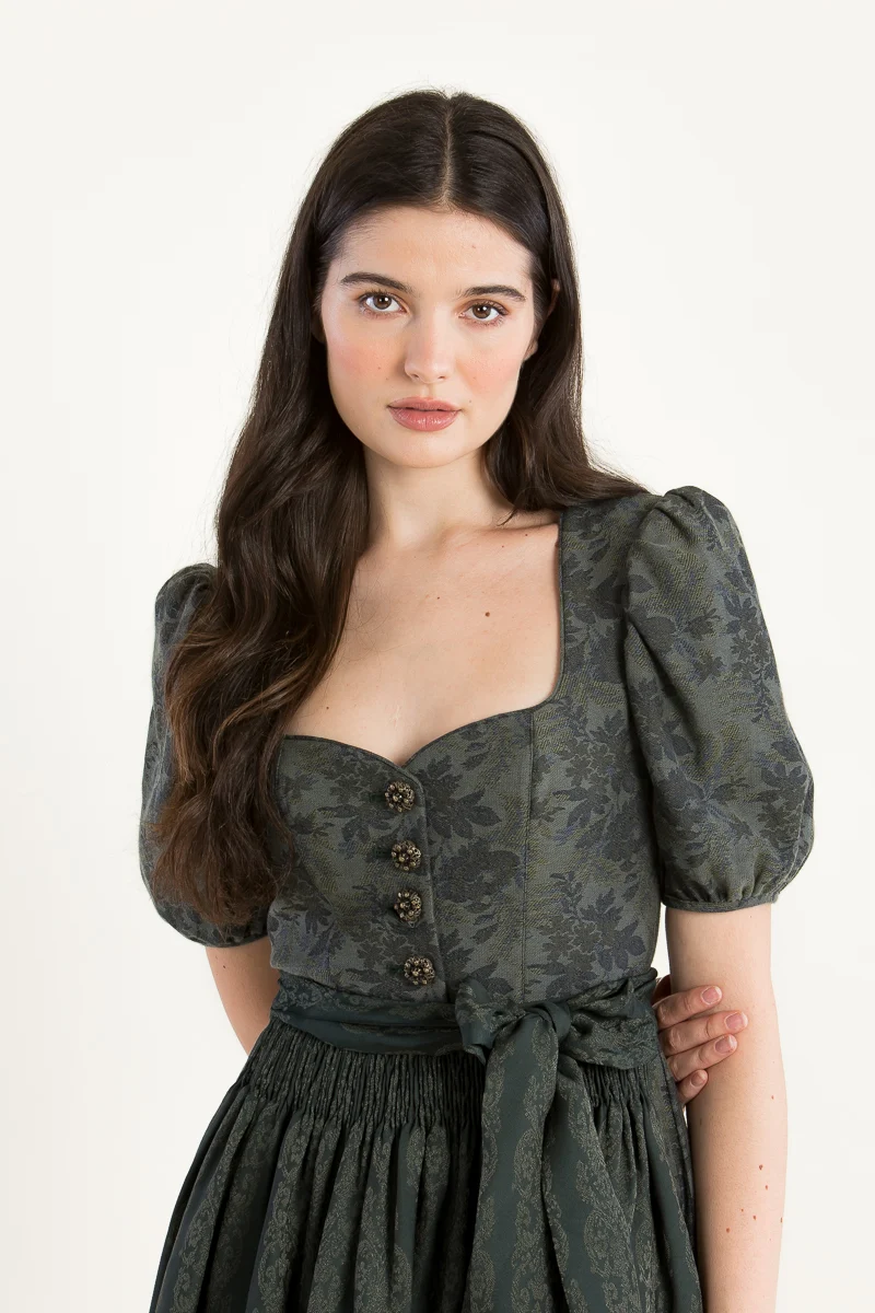 Gottseidank Ärmeldirndl Carolina flaschengrün