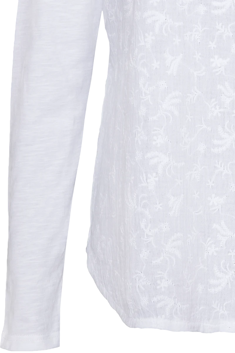 Damen Trachtenbluse mit floraler Stickerei