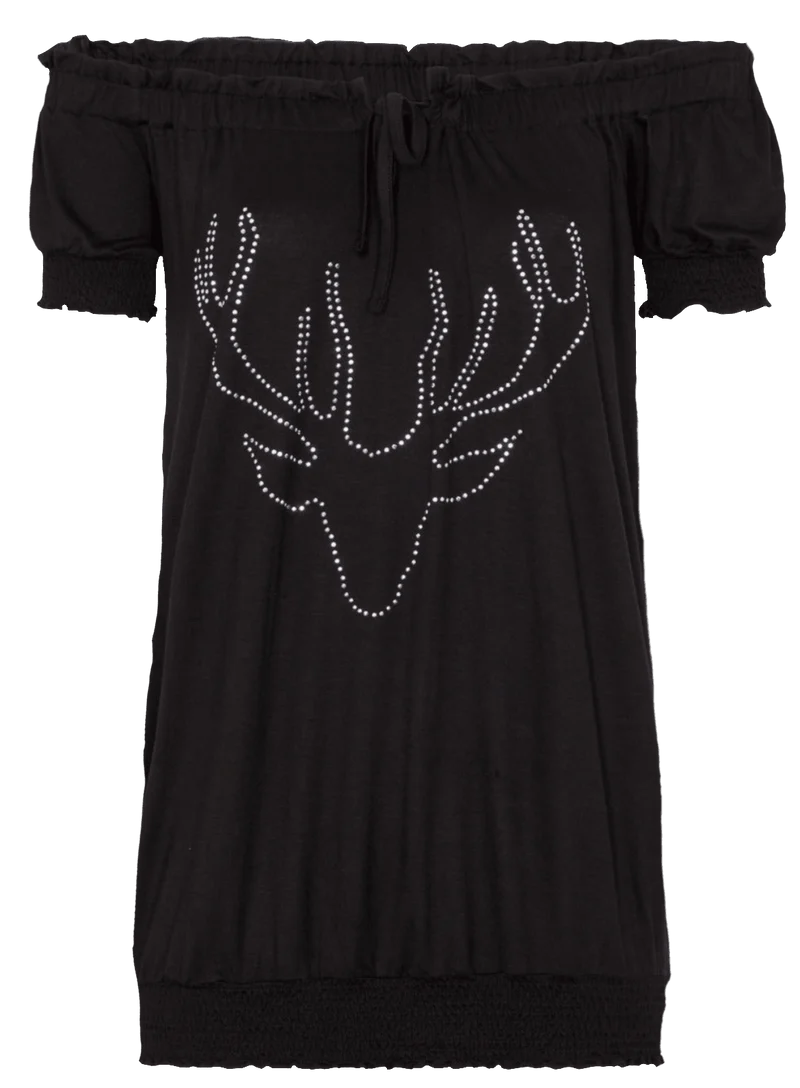 Trachten T-Shirt, HangOwear Livia, schwarz Carmen