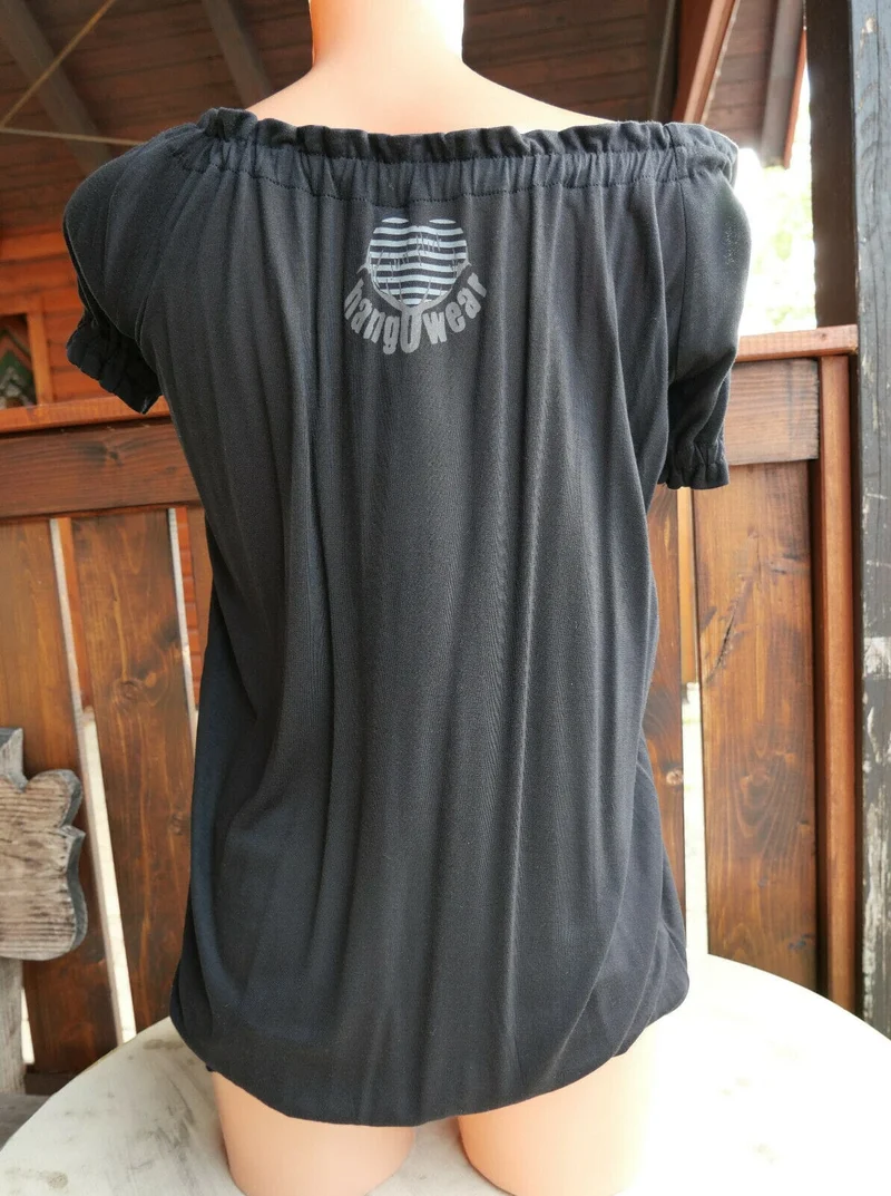 Trachten T-Shirt, HangOwear Livia, schwarz Carmen
