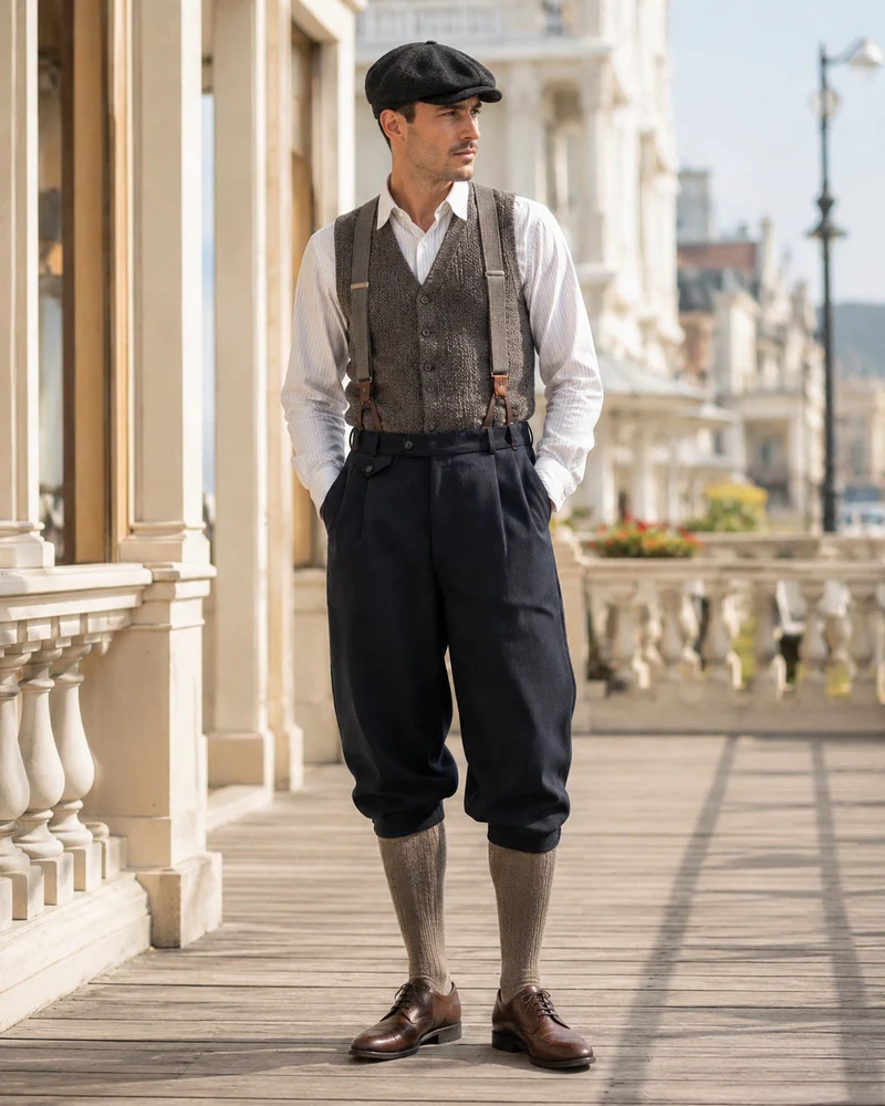 Knickerbocker schwarz Gr. 54 im 20er Jahre Stil