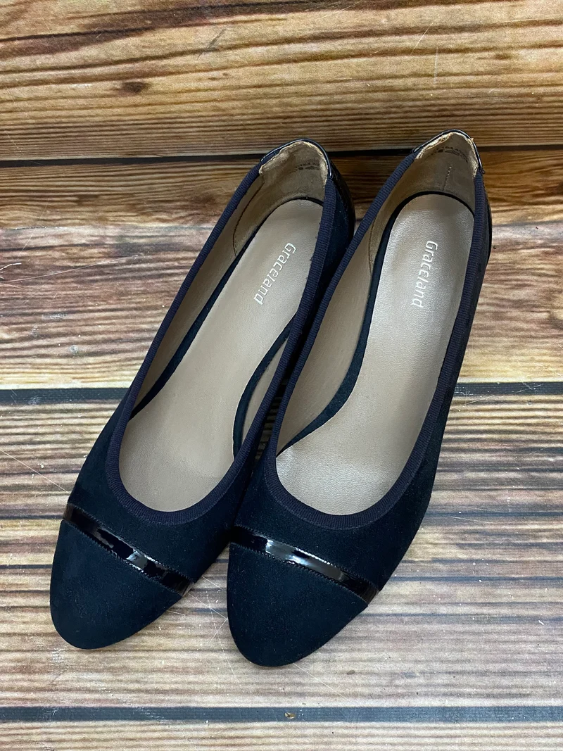 Vintage Schuhe Damen Schwarz Pumps elegant Gr. 38