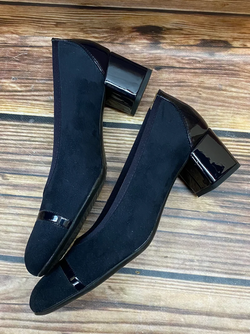 Vintage Schuhe Damen Schwarz Pumps elegant Gr. 38