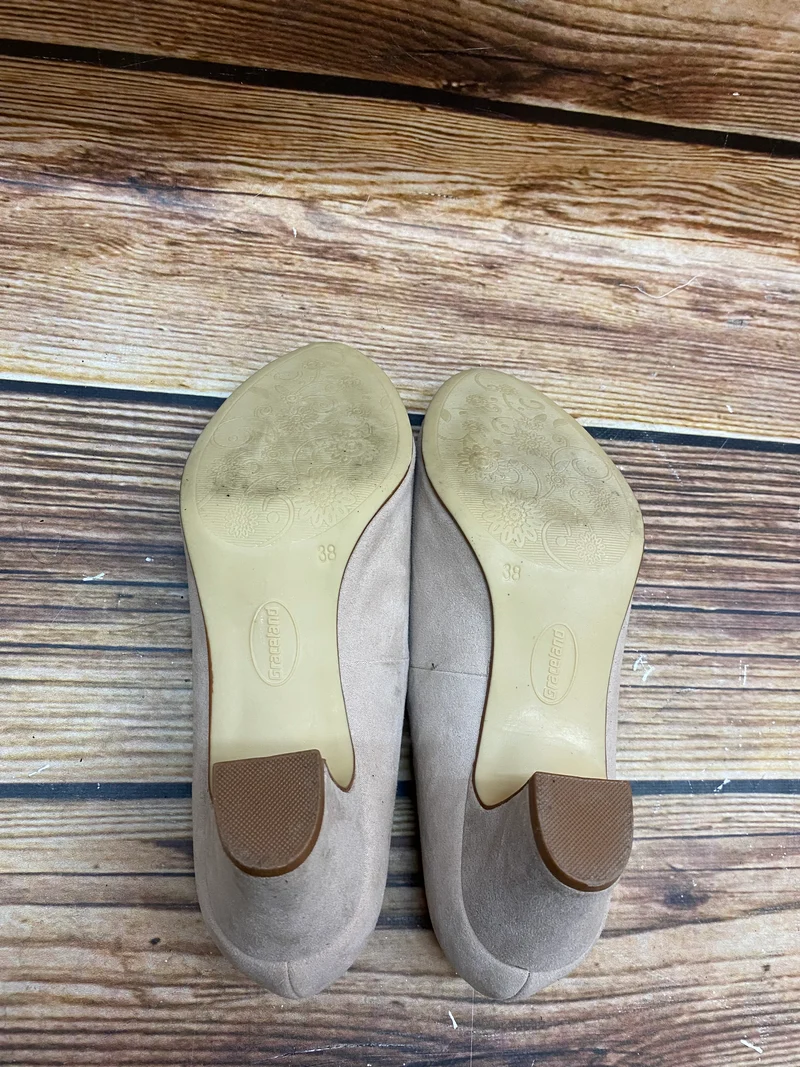Vintage Mary Jane Pumps Damen Beige Gr. 38