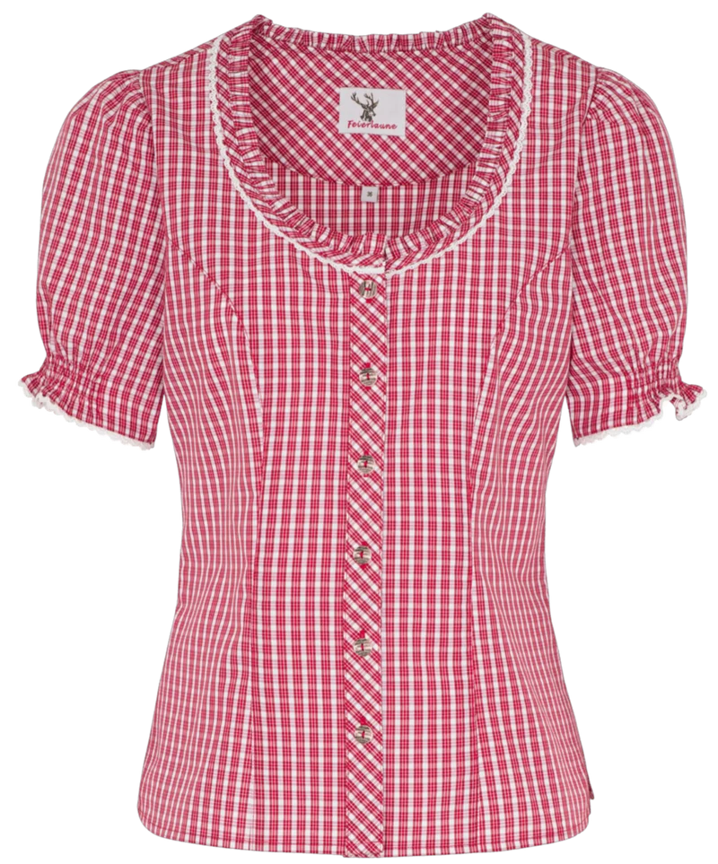 Trachtenbluse, Spieth & Wensky, Neumühl, Rot kariert