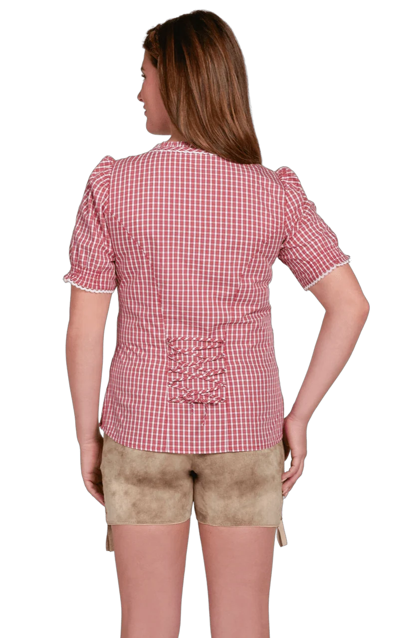 Trachtenbluse, Spieth & Wensky, Neumühl, Rot kariert