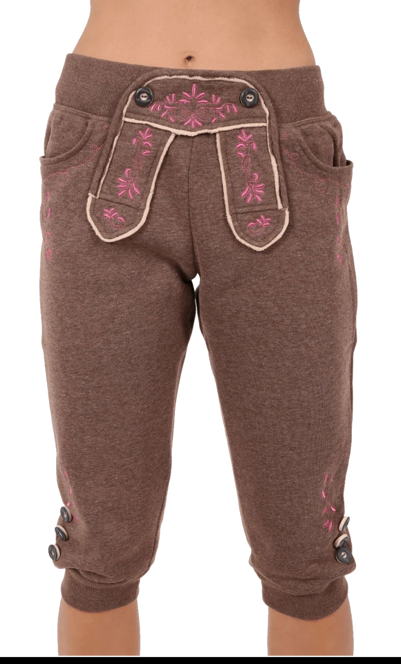 Jogginghose, Hose, Krüger Madl Array, braun, pink, Gr. S