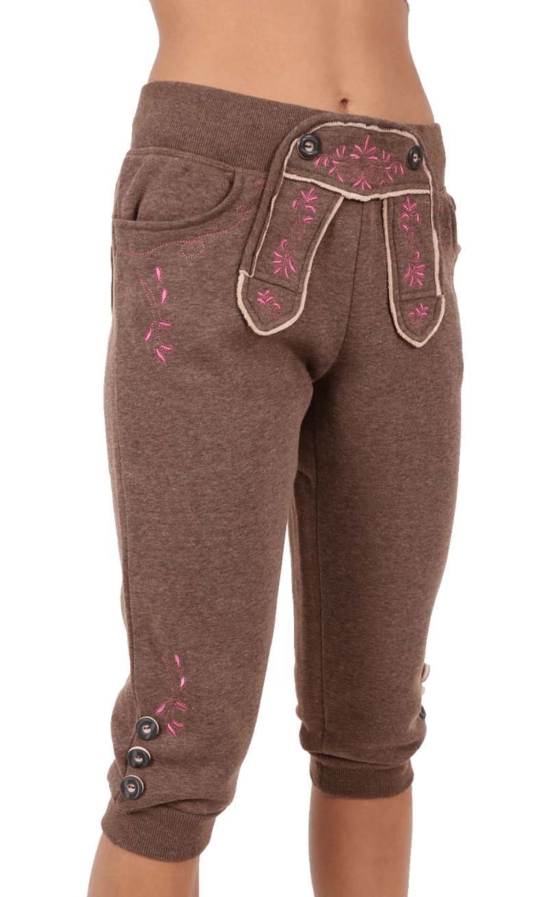 Jogginghose, Hose, Krüger Madl Array, braun, pink, Gr. S
