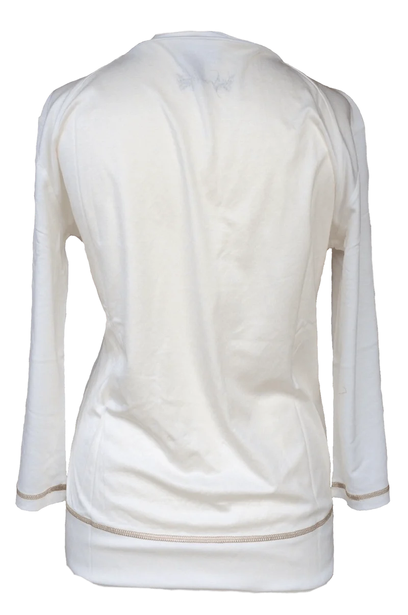 T-Shirt, Sweatshirt, Sportalm, Rick Castle, Hahnentritt, ecru