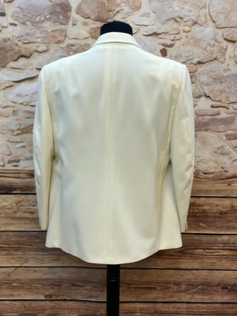 Vintage Dinner Jacket Smoking Sakko Creme Elfenbein Gr. 25 Hochzeit