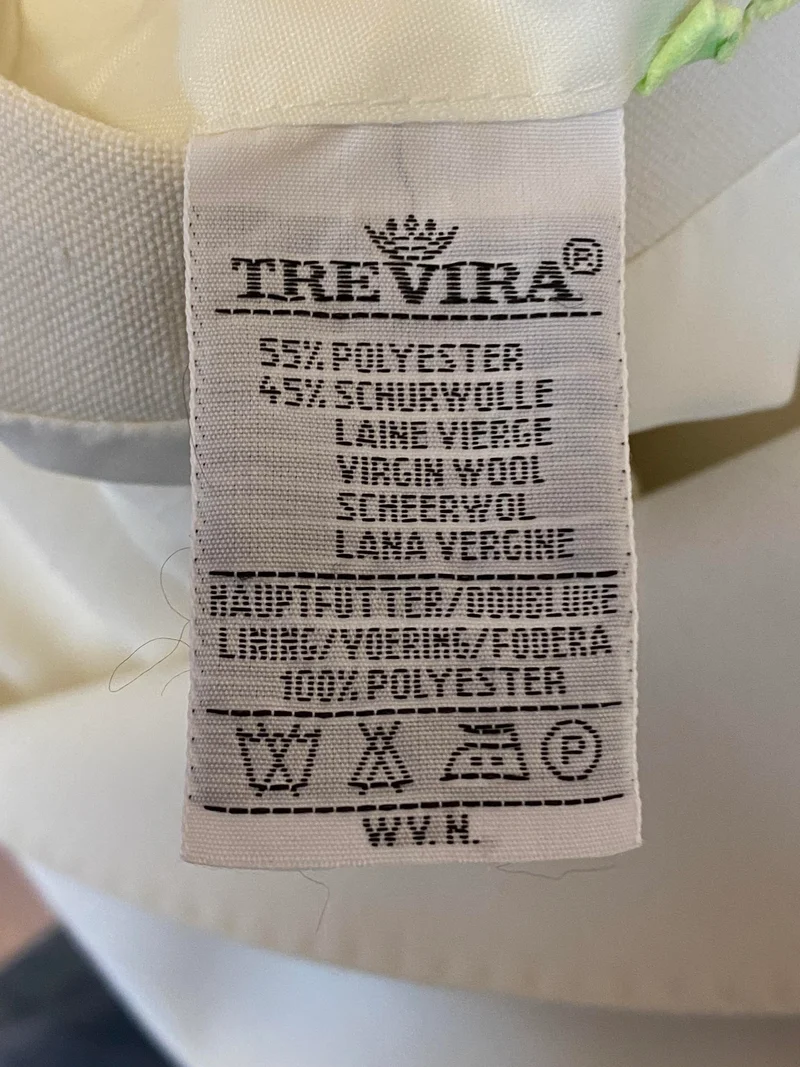 Vintage Dinner Jacket Smoking Sakko Creme Elfenbein Gr. 25 Hochzeit