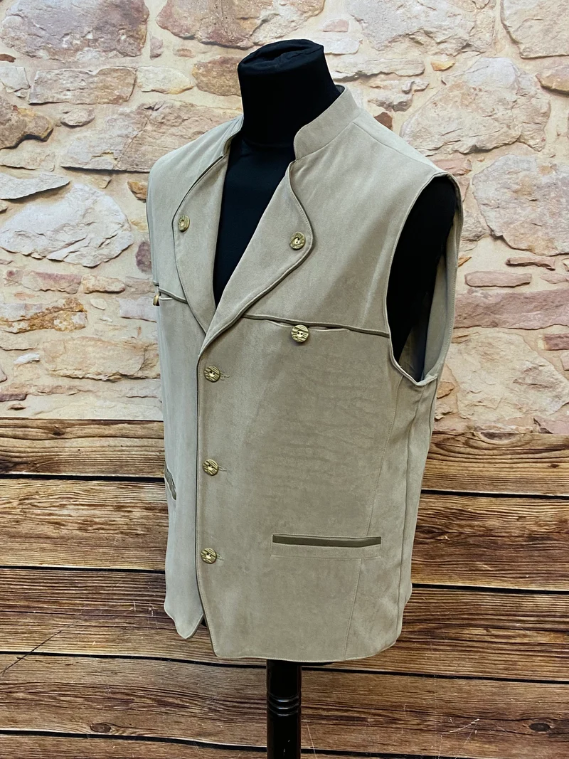 Vintage Trachtenweste Beige Gr. 50