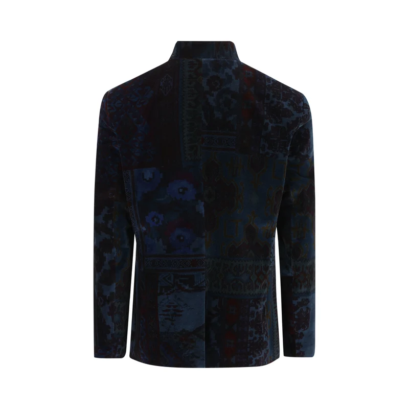 Sakko Lusandro Patchwork Bedruckt in dunkelblau
