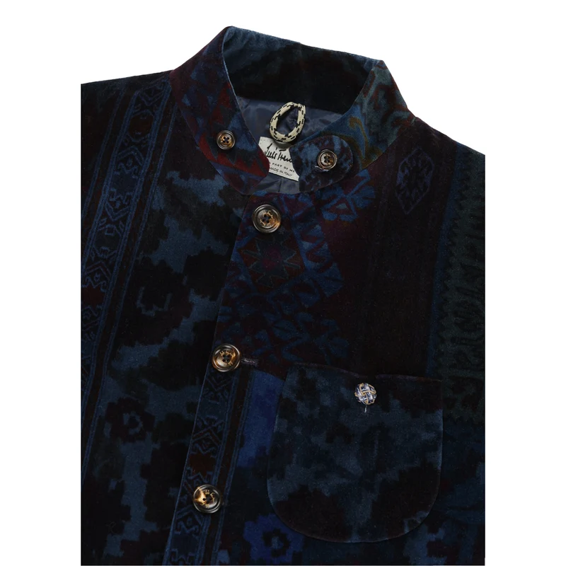 Sakko Lusandro Patchwork Bedruckt in dunkelblau